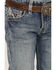 Image #2 - Panhandle Boys' Light Wash Vintage Bootcut Denim Jeans, , hi-res