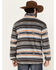 Image #4 - Cinch Men's Striped Print Quarter Snap Long Sleeve Pullover, Grey, hi-res
