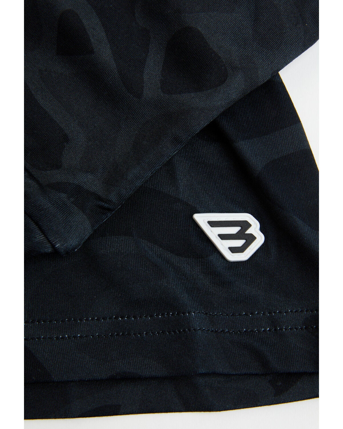 Image #2 - Burlebo Boys' Toddler Camo Print Hooded Stretch Performance Shirt, Black, hi-res