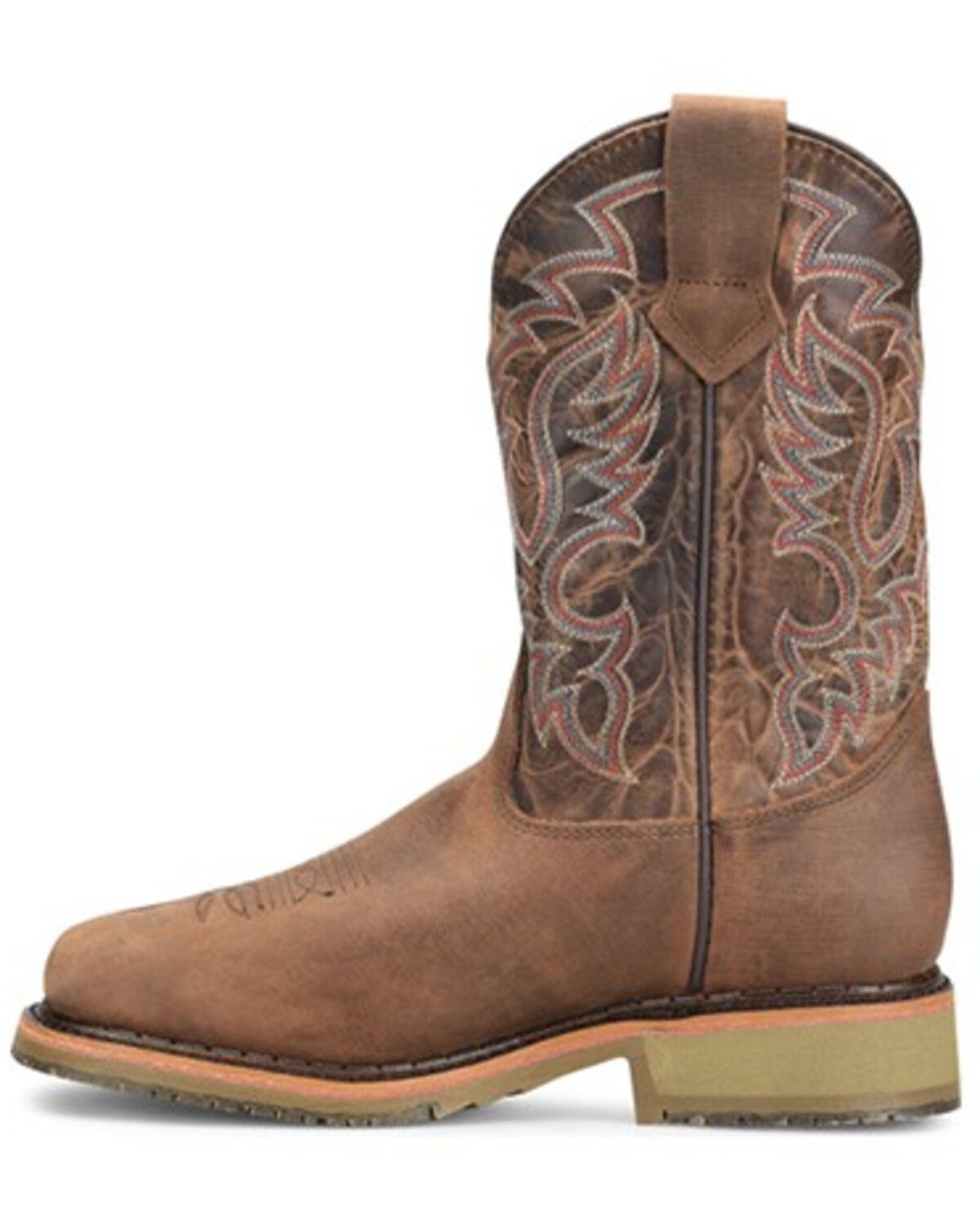 Image #2 - Double H Men's 11" Clark USA Pull-On Work Boots - Steel Toe, Caramel, hi-res