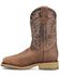 Image #2 - Double H Men's 11" Clark USA Pull-On Work Boots - Steel Toe, Caramel, hi-res
