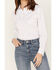 Image #3 - Scully Women's Floral Embroidered Long Sleeve Western Shirt, White, hi-res