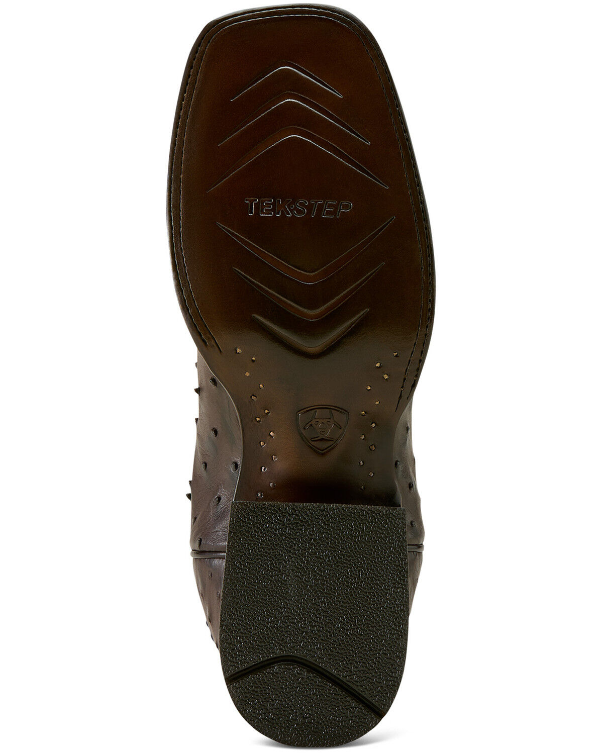 Image #7 - Ariat Men's Classic Cash Exotic Ostrich Western Boots - Broad Square Toe, Brown, hi-res