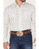 Rough Stock by Panhandle Men's Playing Card Print Long Sleeve Stretch Western Shirt, White, hi-res