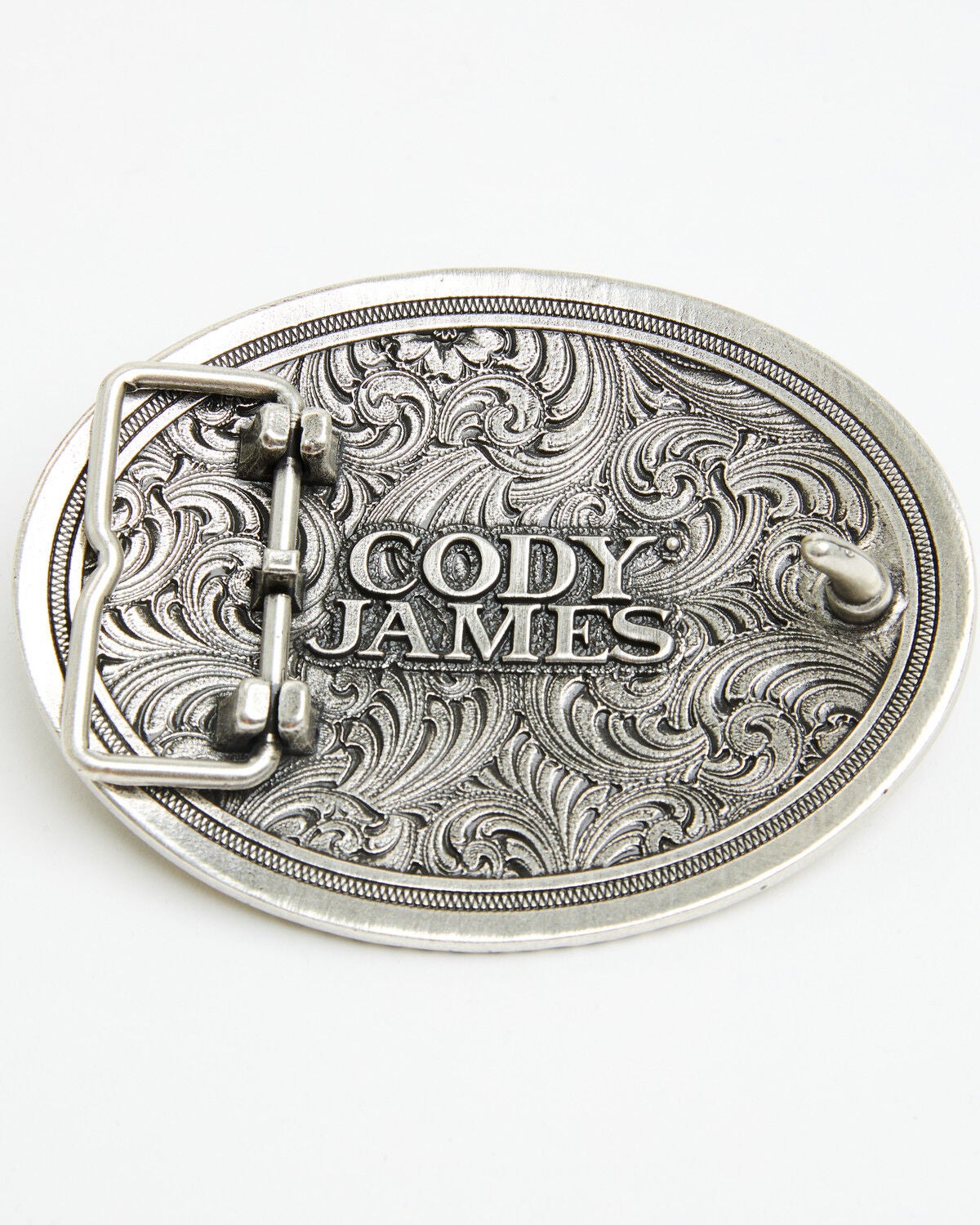 Image #2 - Cody James Team Roper Scroll Belt Buckle, Silver, hi-res