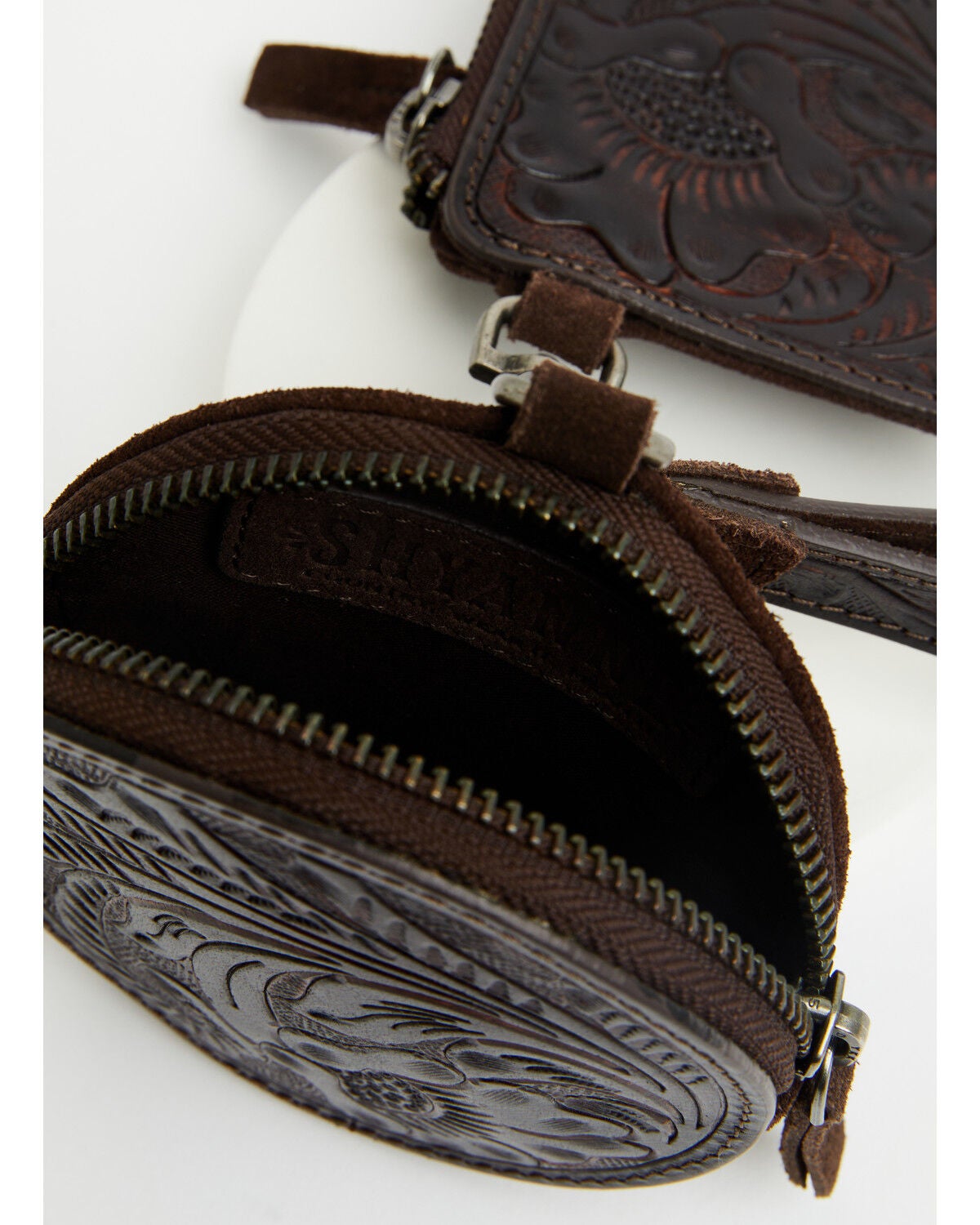 Image #4 - Shyanne Women's Baker Tooled Wallet Set - 3 Piece, Brown, hi-res