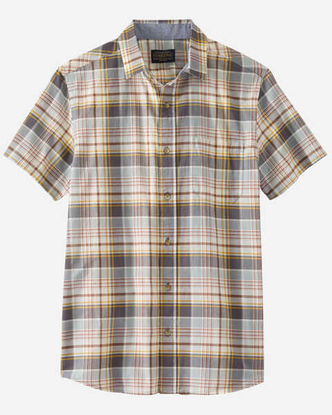 Pendleton Men's Ivory Truman Large Plaid Short Sleeve Button-Down Western Shirt , Multi, hi-res