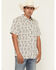 Image #1 - Cody James Men's Geo Paisley Print Short Sleeve Button-Down Stretch Western Shirt, Cream, hi-res