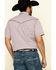 Image #2 - Cody James Men's Kaleidoscope Geo Print Short Sleeve Western Shirt, Maroon, hi-res