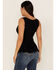 Idyllwind Women's Bluebell Twist & Fringe Top, Black, hi-res