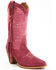 Idyllwind Women's Sashay Fringe Studded Leather Western Boots - Round Toe, Pink, hi-res