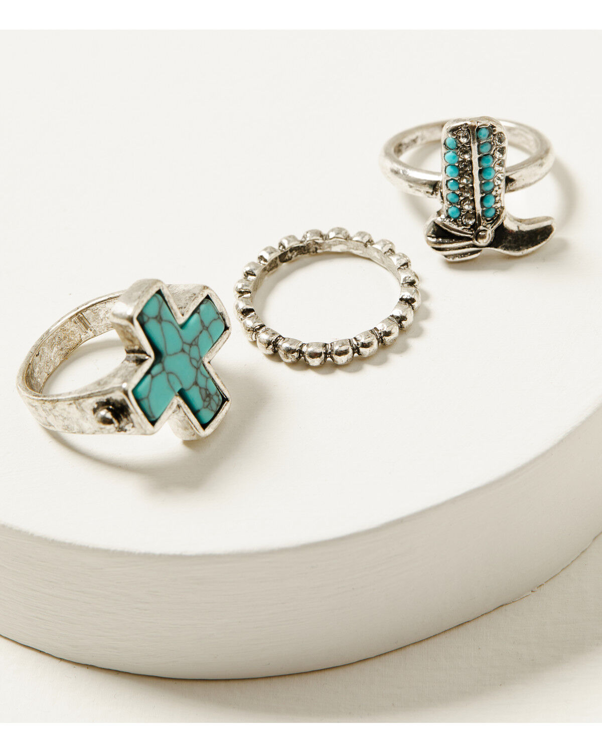 Image #2 - Shyanne Women's Ring Set - 5 Piece, Silver, hi-res
