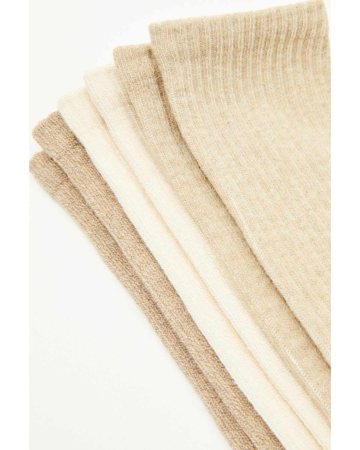 Image #4 - Boot Barn Women's Basic Over The Calf Socks - 3 Pack, Tan, hi-res