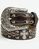 Image #1 - Ariat Girls Studded Cross Inlay Belt, Brown, hi-res