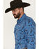 Image #2 - Wrangler Retro Men's Paisley Print Long Sleeve Snap Western Shirt, Navy, hi-res