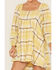Image #3 - Miss Me Women's Plaid Print Babydoll Mini Dress, Yellow, hi-res