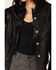 Image #3 - Idyllwind Women's Amburn Leather Fringe Shacket, Black, hi-res