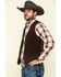 Image #4 - Roper Men's Suede Buckle Tie Vest, Brown, hi-res