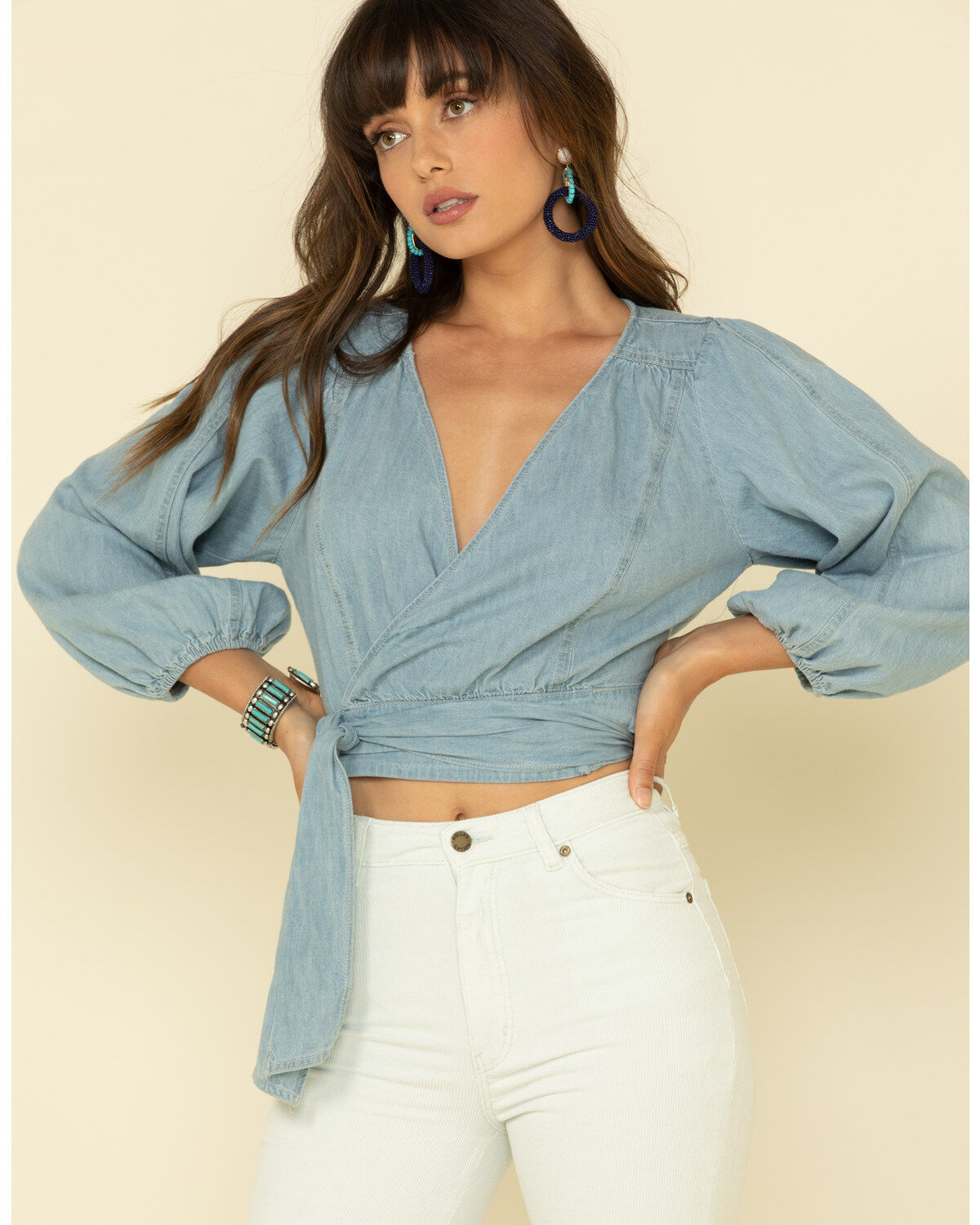 Image #3 - Rolla's Women's Sky Corduroy Flares  , , hi-res