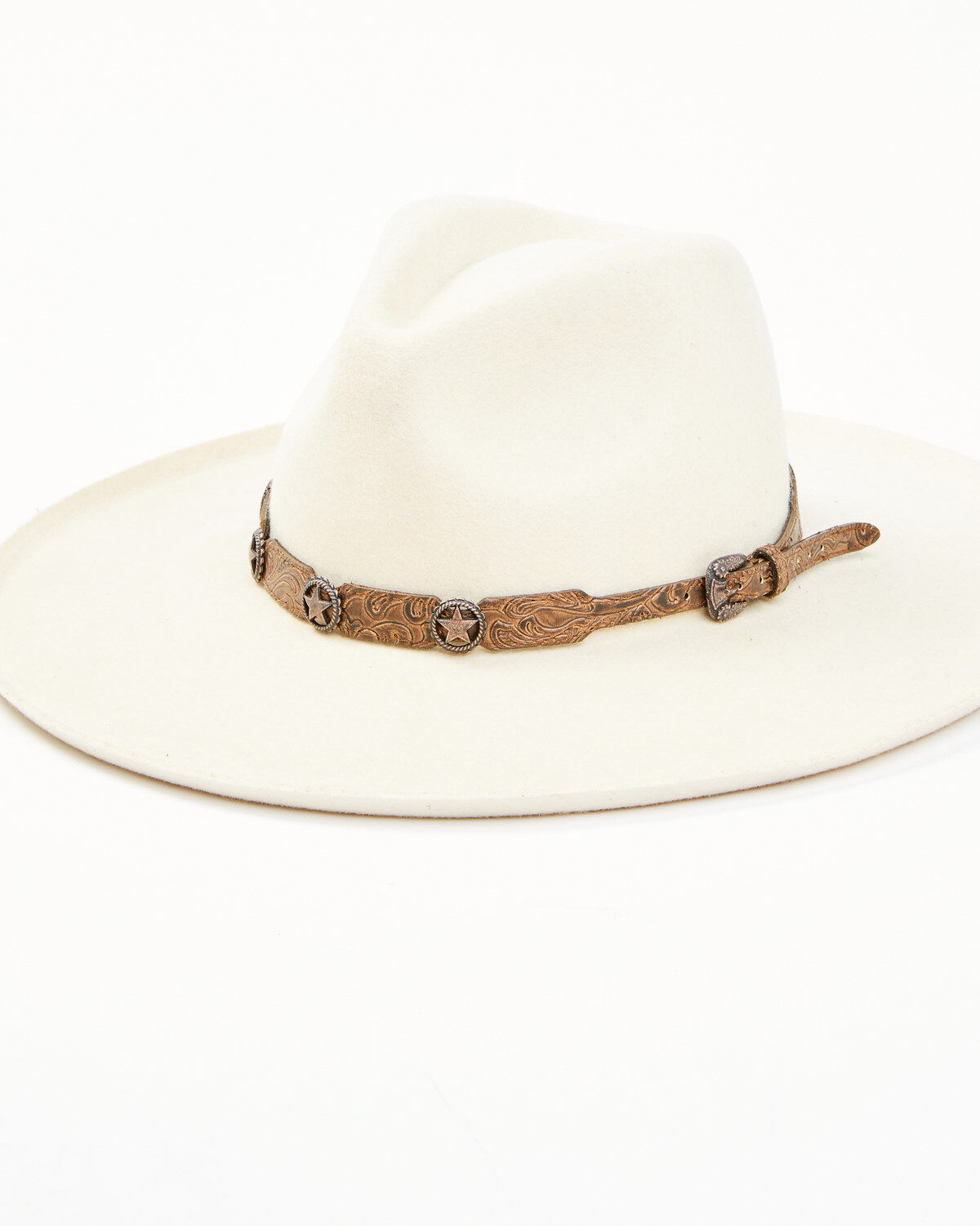 Image #3 - Cody James Men's Star Concho Hat Band, Brown, hi-res