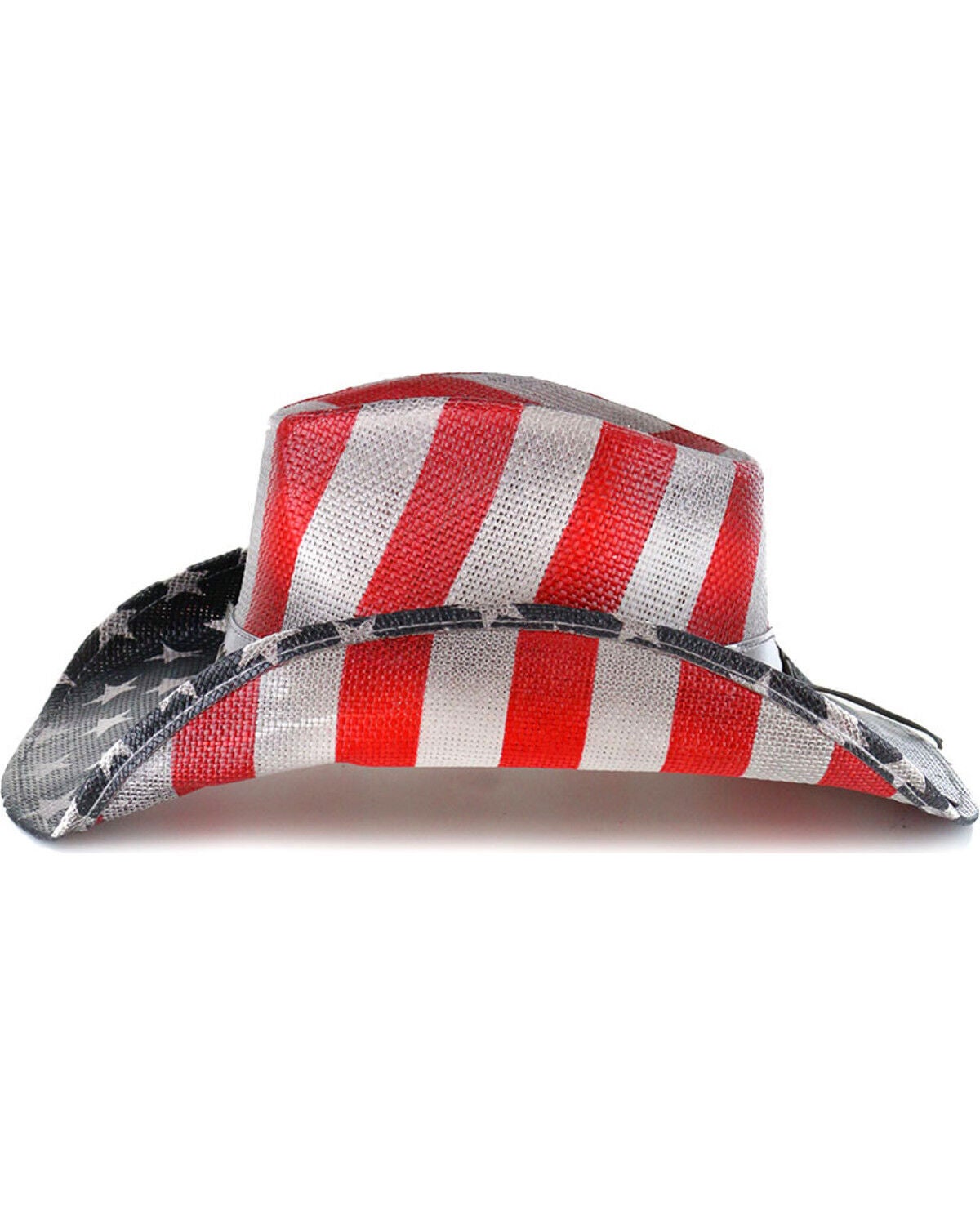 Cody James Justice Straw Cowboy Hat Patriotic Flag USA OS Unisex Patriotic Cowboy Hats | Boot Barn main image 3
