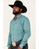 Image #2 - Kimes Ranch Men's Linville Coolmax Button-Down Western Shirt, Blue, hi-res