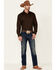 Roper Men's Amarillo Collection Solid Long Sleeve Western Shirt, Brown, hi-res