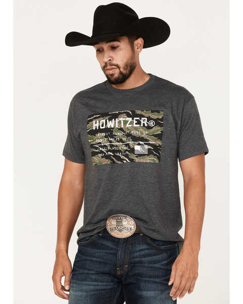 Howitzer Men's Camo Trademark T-Shirt, Charcoal, hi-res
