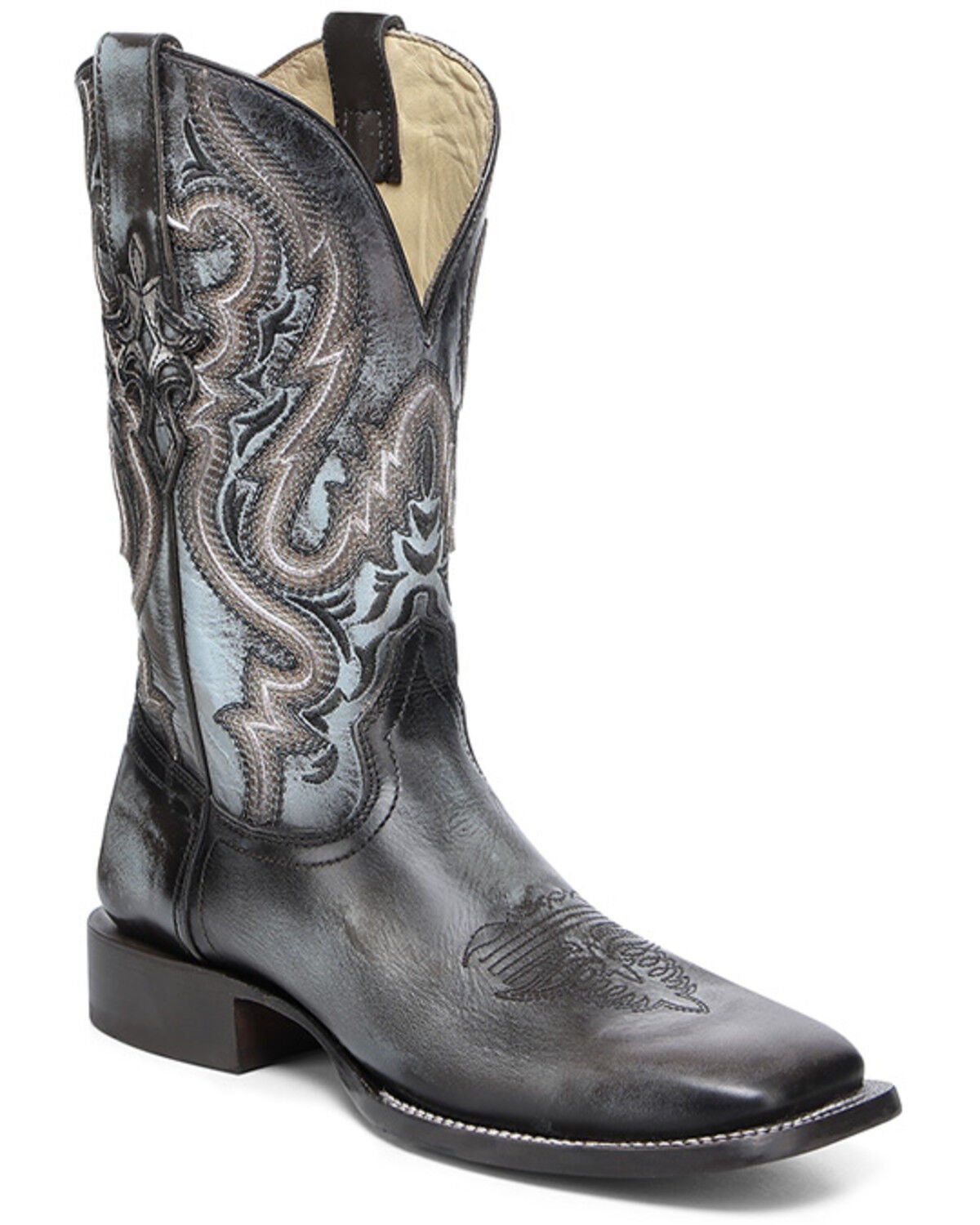 Corral Men's Triad Western Boots - Broad Square Toe, Black, hi-res