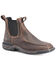 Image #1 - Phantom Rider Men's 6" Romeo Pull-On Ankle Boots - Moc Toe, Brown, hi-res