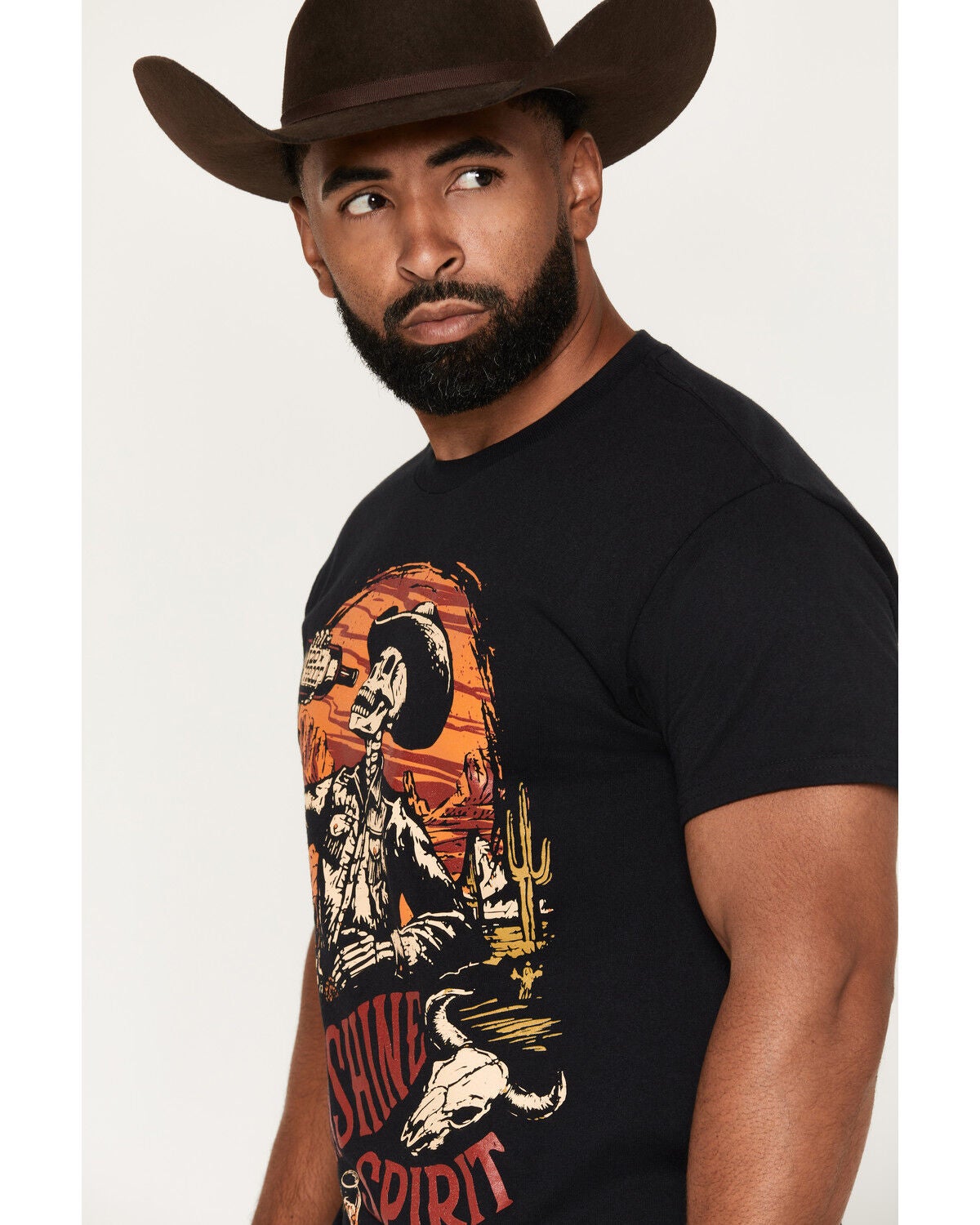 Image #2 - Moonshine Spirit Men's Desert Moonshine Short Sleeve Graphic T-Shirt, Black, hi-res