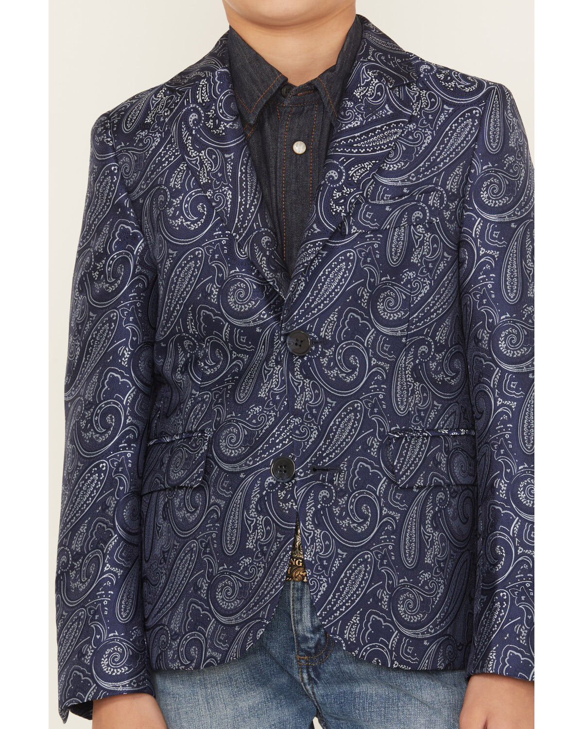 Product Name:  Rock & Roll Denim Boys' Paisley Print Blazer