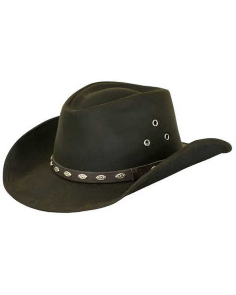 Outback Trading Co. Oilskin Badlands Hat, Brown, hi-res