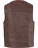 Image #2 - Milwaukee Leather Men's Western Plain Side Vest - Big 3X, Brown, hi-res