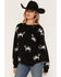 Image #1 - Originality Women's Cow Tunic Sweater, Black, hi-res