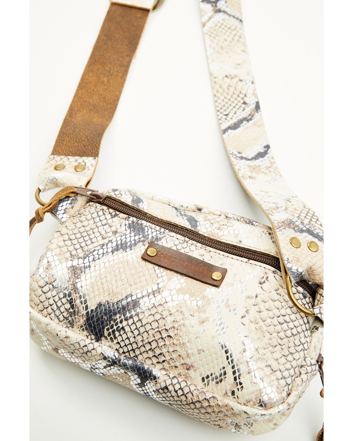 Image #3 - Keep It Gypsy Women's Paige Snake Print Crossbody Sling Bag, Cream, hi-res