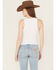 Image #4 - Youth In Revolt Women's I Heart Cowboys Rhinestone Tank Top, White, hi-res