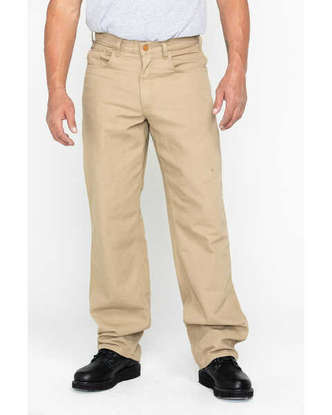 Carhartt Men's Flame-Resistant Relaxed Fit Work Pants, Beige/khaki, hi-res