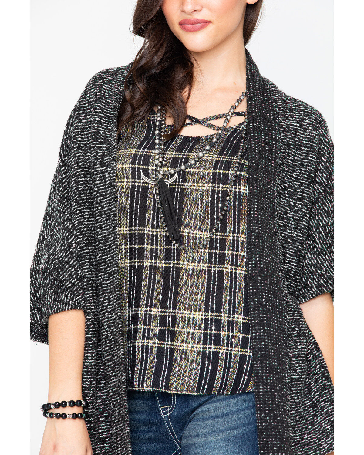 Image #5 - BB Dakota Women's Knit Cardigan, Black, hi-res