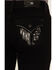 Image #2 - Miss Me Women's Wing Embroidered Mid Rise 32" Bootcut Stretch Denim Jeans, Black, hi-res