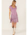 Idyllwind Women's Fringe Faux Suede Skirt, Lavender, hi-res