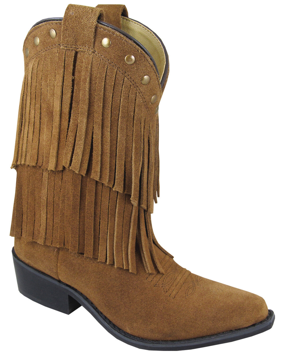 Image #1 - Smoky Mountain Girls' Wisteria Western Boots - Round Toe, Brown, hi-res