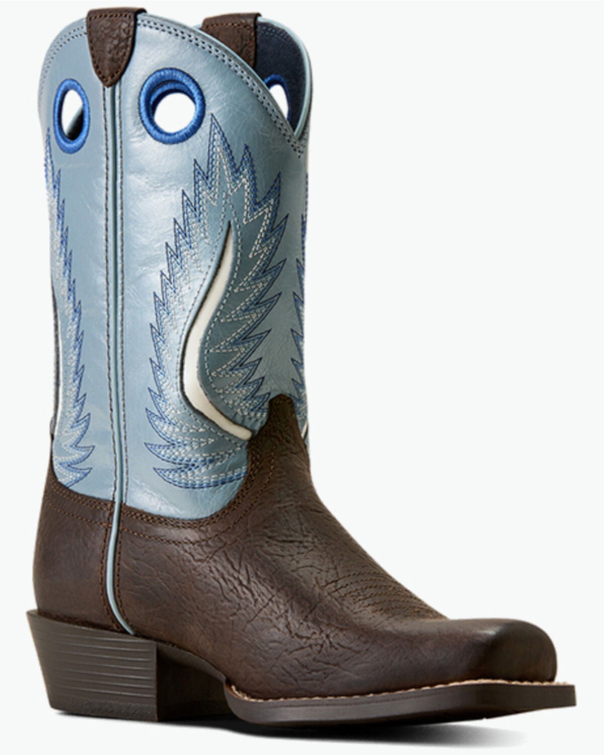 Ariat Girls' Futurity Fort Worth Performance Western Boots - Square Toe, Brown, hi-res