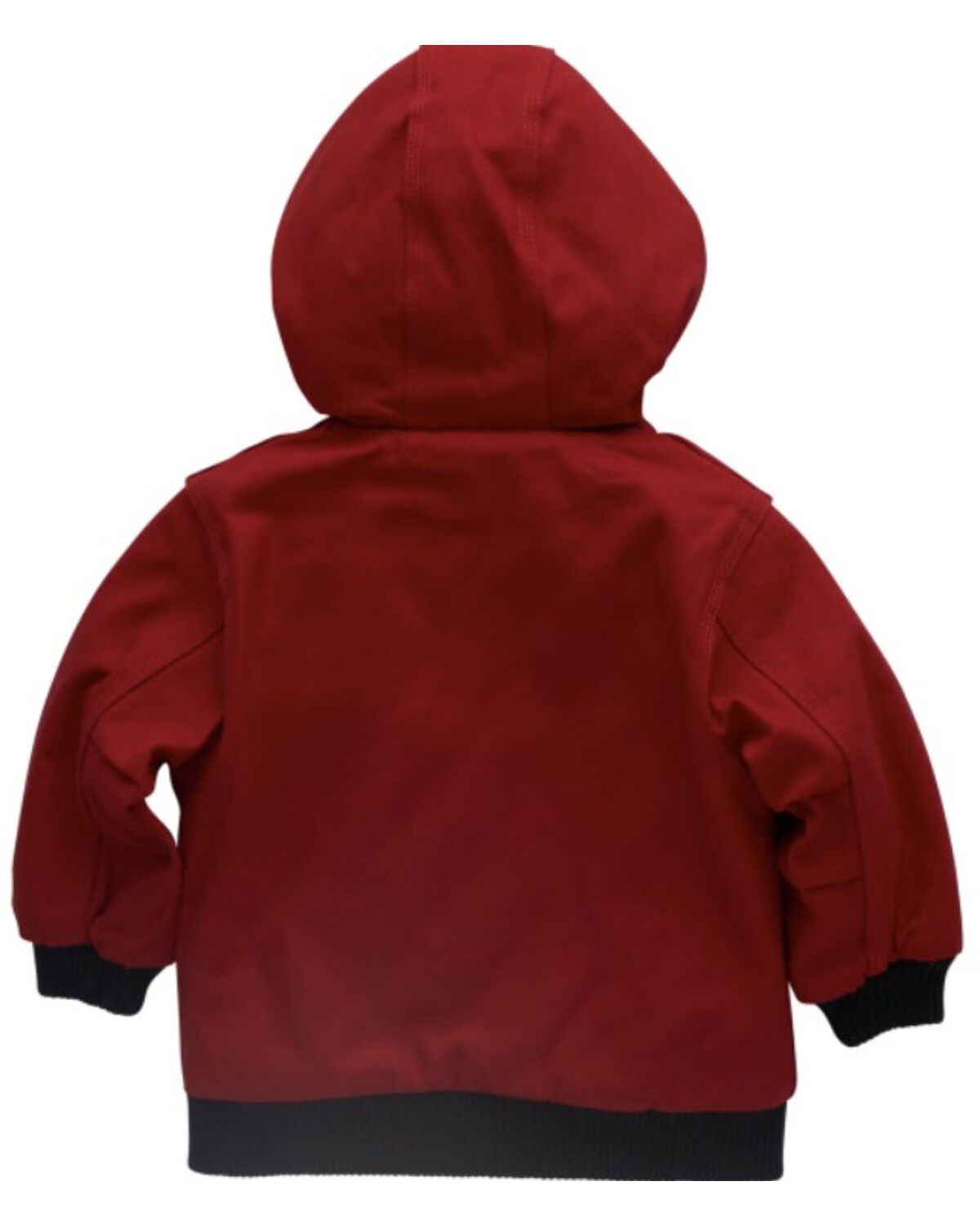 Image #2 - Carhartt Infant Boys' Insulated Hooded Canvas Jacket, Red, hi-res