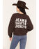 Image #1 - Wrangler Retro Women's Metallic Graphic Crew Neck Sweatshirt, Brown, hi-res