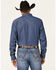 Image #2 - Blue Ranchwear Men's Medium Wash Long Sleeve Snap Western Denim Shirt, Medium Blue, hi-res