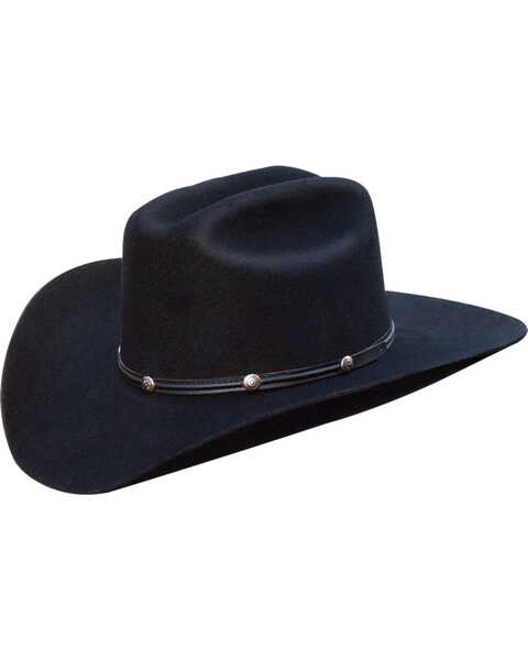 Image #1 - Silverado Cole Felt Cowboy Hat  , Black, hi-res