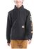 Image #1 - Carhartt Boys' Logo Quarter-Zip Pullover, Black, hi-res