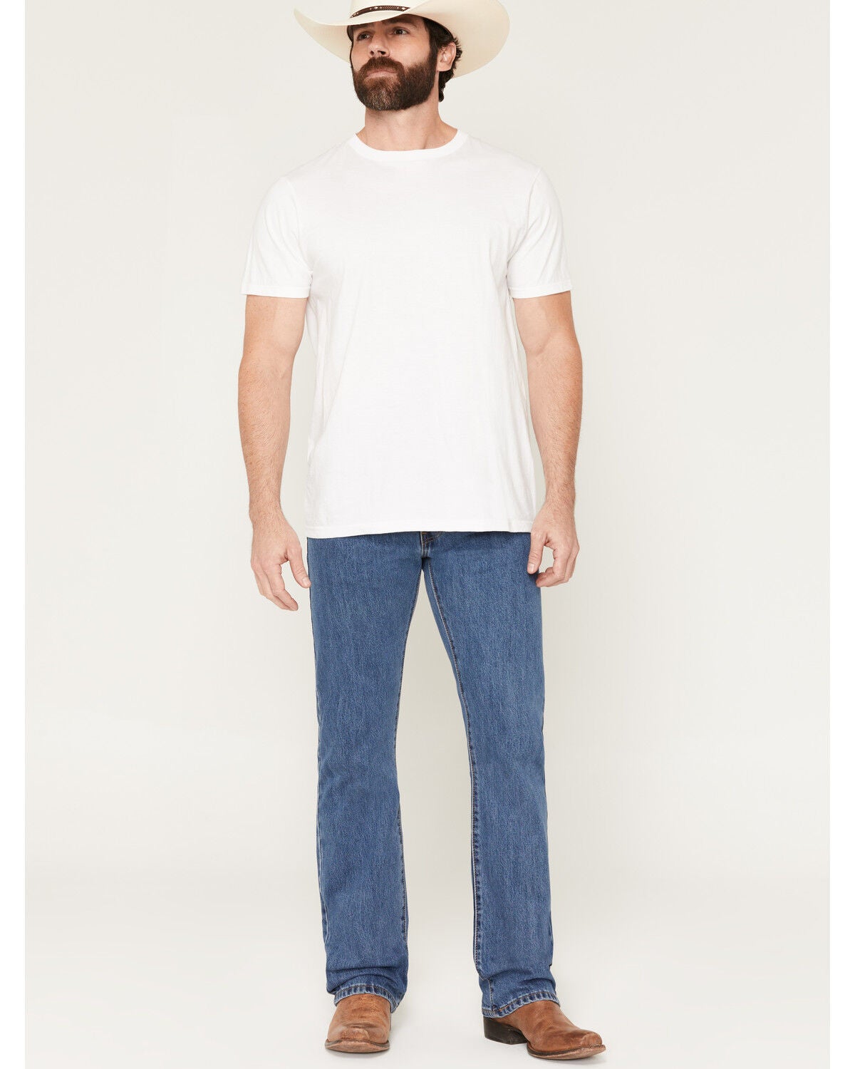 Image #1 - Levi's Men's 517&trade; Medium Wash Slim Bootcut Denim Jeans, Blue, hi-res