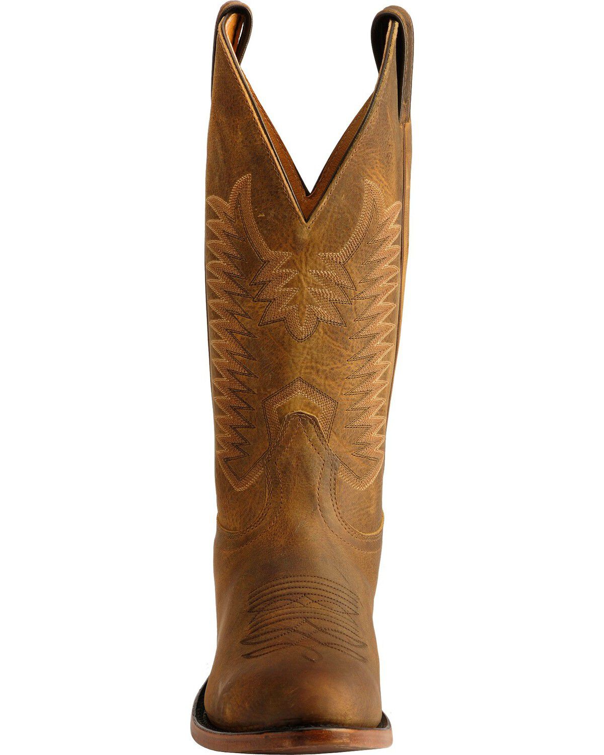 Image #4 - Boulet Men's Western Boots - Round Toe, Amber Brn, hi-res